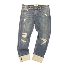 Joe’s Jeans boyfriend slim crop, distressed, size 29